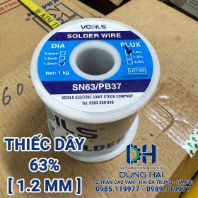 Thiếc dây cuộn 63% - 1.2mm hàng nhà máy - Cuộn 1kg & Lẻ 100gr