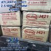 Que hàn điện nhập khẩu thương hiệu Atlantic mã J-421 tiêu chuẩn quốc tế AWS E6013 đầy đủ kích thước sợi 2.5ly bó 2.5kg sợi 3.2ly và 4ly bó 5kg chuyên dùng gá ráp kết cấu sắt thép xưởng gia công cơ khí dân dụng bán sỉ lẻ tại Cửa hàng vật liệu hàn Dung Hải Chợ Trời Hà Nội.
