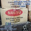 Que hàn điện Việt Đức mã N46 phân khúc chất lượng cao tiêu chuẩn AWS E6013 giới hạn bền kéo 46kgf/mm2 kích cỡ 3.2ly và 4ly đóng gói bó 5kg chuyên dụng cho kỹ thuật đóng tàu và kết cấu thép chịu lực bán sỉ lẻ tại Cửa hàng vật liệu hàn Dung Hải Chợ Trời Hà Nội.