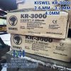 Que hàn điện Kiswel KR-3000 bao bì hộp xanh lá mác tiêu chuẩn AWS E6013 thương hiệu Hàn Quốc đầy đủ kích cỡ sợi 2.6ly 3.2ly và 4ly đóng gói đồng đều bó 5kg chuyên dụng hàn gá kết cấu sắt hộp nhà tiền chế bán sỉ lẻ giá tốt tại Cửa hàng vật liệu hàn Dung Hải Chợ Trời Hà Nội.