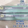 Que hàn Kiswel K-7018 mác tiêu chuẩn E7018 hàng Hàn Quốc chính hãng đầy đủ cỡ sợi 2.6ly bó 2kg sợi 3.2ly và 4ly bó 5kg thuốc bọc bột sắt chuyên hàn đắp kết cấu thép dày chịu tải cao bán tại Cửa hàng vật liệu hàn Dung Hải Chợ Trời.
