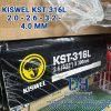 Que hàn inox chịu axit Kiswel KST-316L mác tiêu chuẩn AWS E316L-16 sản xuất tại nhà máy Malaysia đóng gói bó 2kg gồm các cỡ sợi 2.6ly 3.2ly và 4ly chuyên hàn ống công nghiệp bồn bể chứa hóa chất thực phẩm bán tại Cửa hàng vật liệu hàn Dung Hải Chợ Trời.