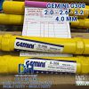 Que hàn inox Kim Tín mã Gemini G308 mác tiêu chuẩn AWS E308-16 hộp nhỏ đóng gói bó 1kg gồm đầy đủ kích cỡ sợi 2ly 2.6ly 3.2ly và 4ly chuyên dụng hàn lắp ráp đồ inox dân dụng gia đình bàn ghế lan can sáng bóng chống rỉ tốt bán tại Cửa hàng vật liệu hàn Dung Hải Chợ Trời Hà Nội.
