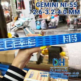 Que hàn gang nguội Gemini Ni55 nhập khẩu Thái Lan tiêu chuẩn AWS E NiFe-Cl lõi 55% nikel đóng gói hộp 1kg sợi 3.2ly và 4ly chuyên hàn không nhiệt cứu vá vỏ máy hộp số bệ máy bị nứt vỡ bán tại Cửa hàng vật liệu hàn Dung Hải Chợ Trời.