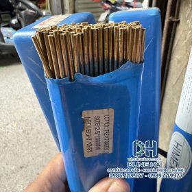 Que hàn TIG thau hay còn gọi là thau hàn mã HS221 tiêu chuẩn GB/T6418-93 đóng gói bó 10kg gồm các kích cỡ đường kính 2.0ly 2.5ly 3.0ly và 4.0ly chuyên hàn gang hàn dao hợp kim carbide đường dẫn gas bán tại Cửa hàng vật liệu hàn Dung Hải Chợ Trời Hà Nội.